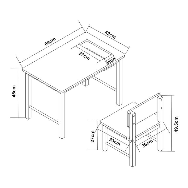 Actual product image En.Casa Brønnøy (High chair, Kids table)