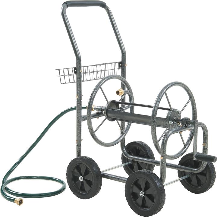 Pro-Tec Schlauchwagen Gelibolu für 3/4 Zoll Schlauch max. 65 m Grau (1.50 m)