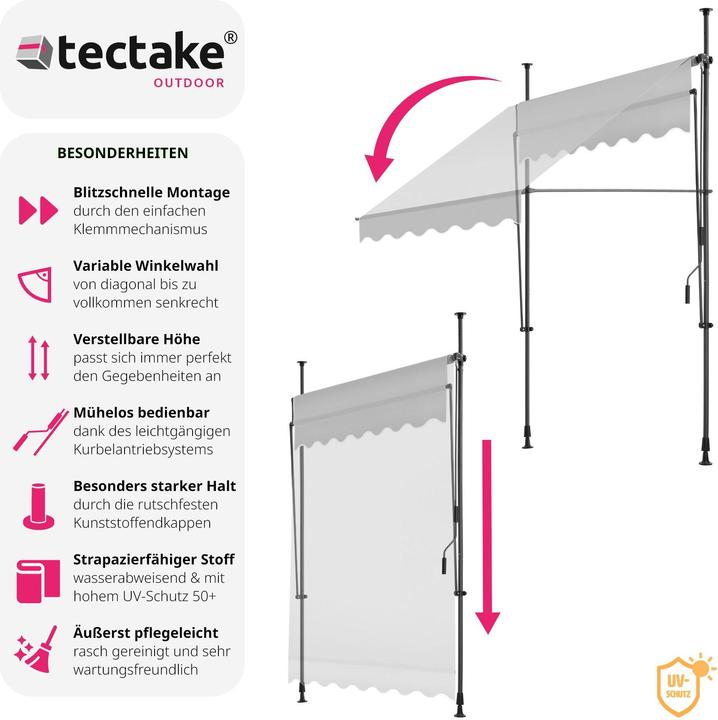Actual product image tectake Clamping awning (1.50 m)