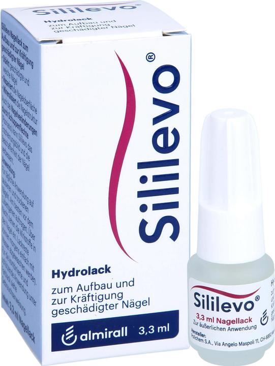 Actual product image Almirall Sililevo Hydro Varnish for building up and strengthening damaged nails, 3.3 ml solution (3.30 ml)
