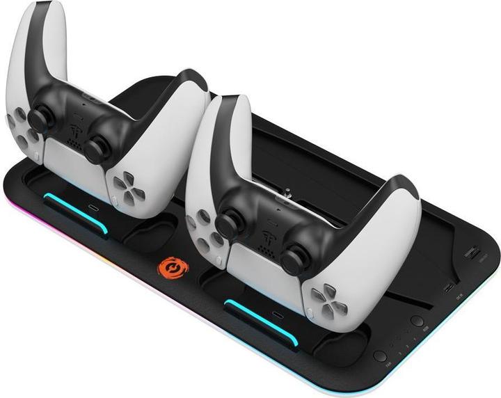 Image du produit Canyon CS-5, PS5 Charger stand, with RGB light,, with + cable, 475±, Juodas (PS5)
