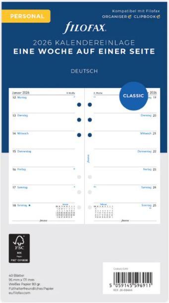 Label énergétique Filofax PE-INH.1W/SEITE DEUTSCH (Allemand)