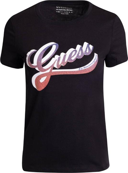 Guess T-Shirt Donna ss cn Shaded Logo Tee Nero ES23GU81 W3GI34I3Z14 M (M)