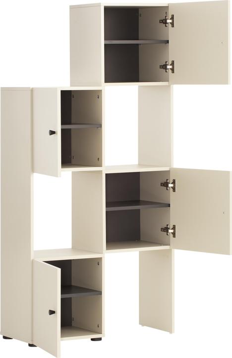 Produktbild Schildmeyer Lovund Schieberegal cremebeige (70 x 35 x 163 cm)