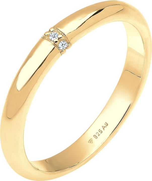 Elli DIAMONDS Ring Diamant 0.045 ct. Klassik Verlobung 925 Silber