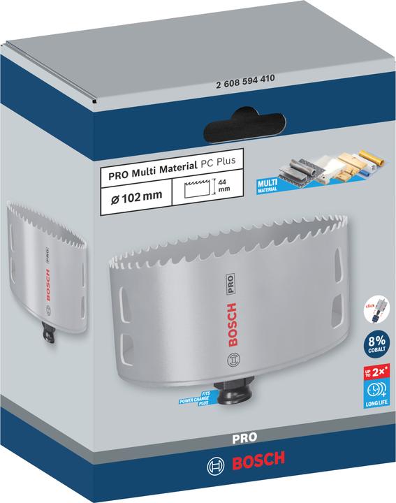 Produktbild Bosch Professional Zubehör PRO Multi Material PC Plus Lochsäge, 102 mm (102 Millimeter)