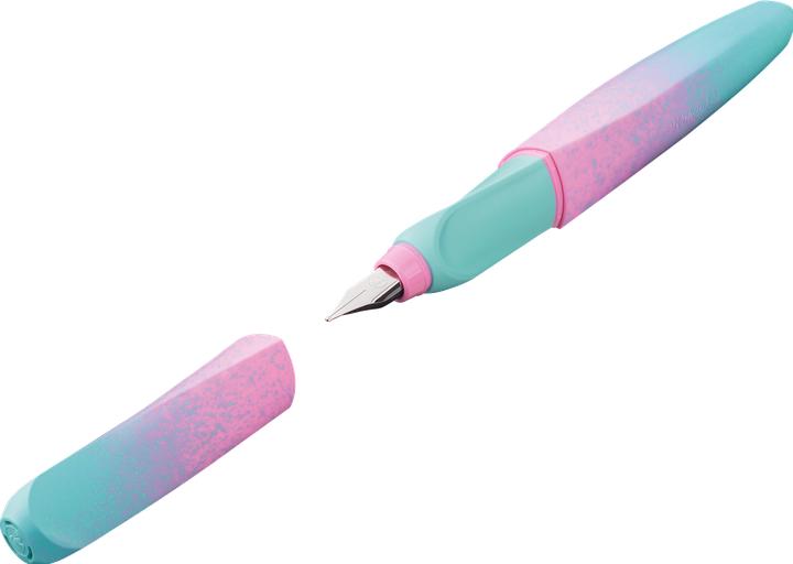 Immagine prodotto Pelikan Füllhalter (Patronenfüllsystem) Twist® Color Edition Füller für Rechts- und Linkshänder, min (Rosa, Verde menta, 1 x)
