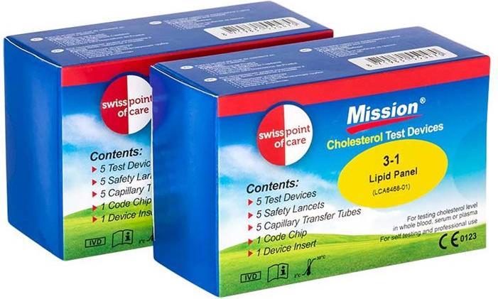 Immagine prodotto Mission 3-in-1 Cholesterin Teststreifen (Misuratore di colesterolo)