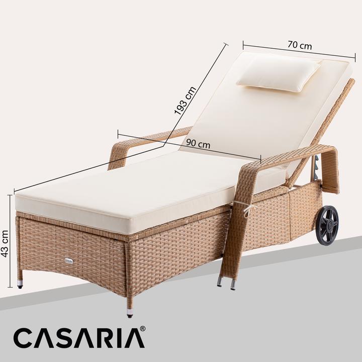 Immagine prodotto Casaria Lettino da giardino (193 cm)