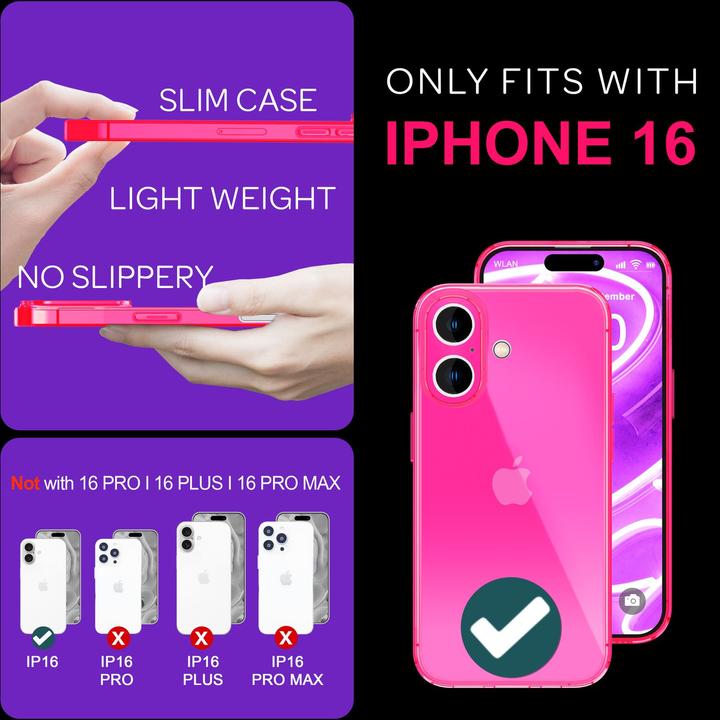 Image du produit Nalia Transparent Transparent Neon Silicone Cover (Apple iPhone 16)