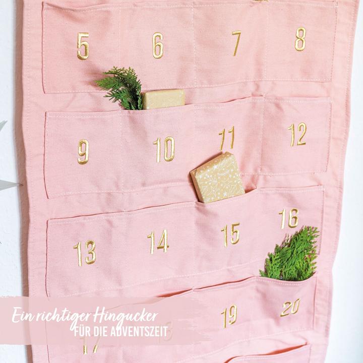 Immagine prodotto Papierdrachen Arazzo calendario dell'Avvento rosa e oro
