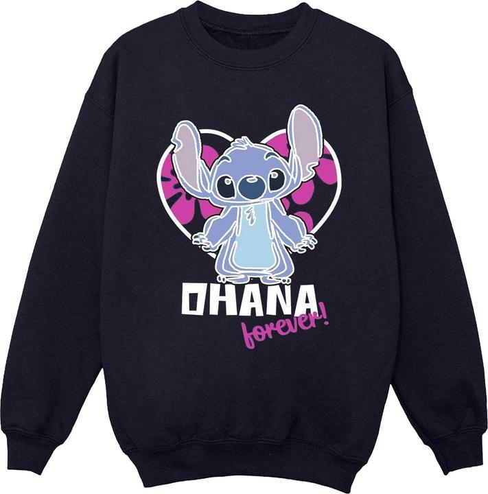 Disney Lilo And Stitch Ohana Forever Heart Sweatshirt Jungen