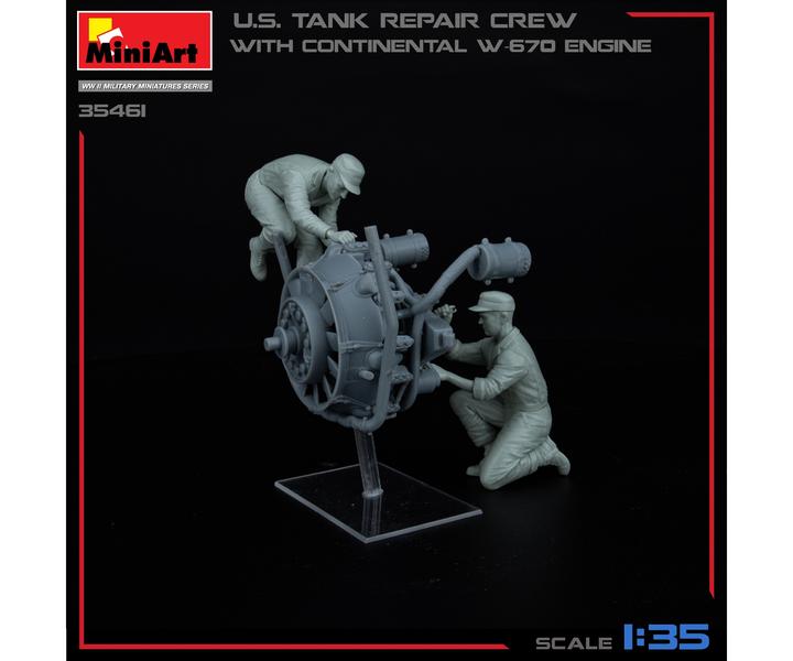 Actual product image Miniart 1:35 - US Tank Repair Crew, Continental W670 Engine