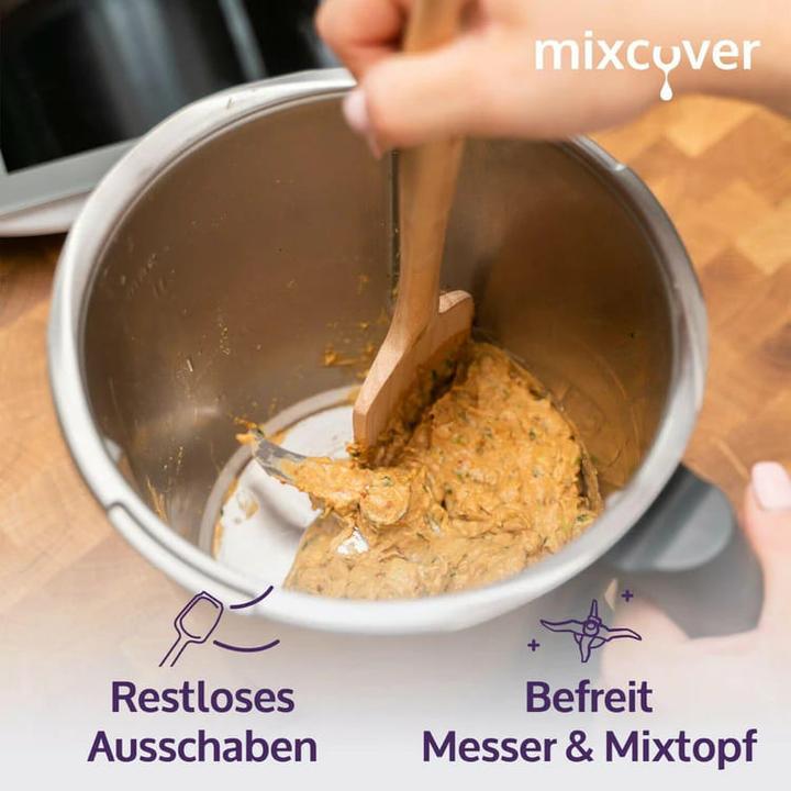 Image du produit Mixcover Spatule en bois durable pour Thermomix TM6,TM5,TM31 Spatule rotative Racloir à pâte