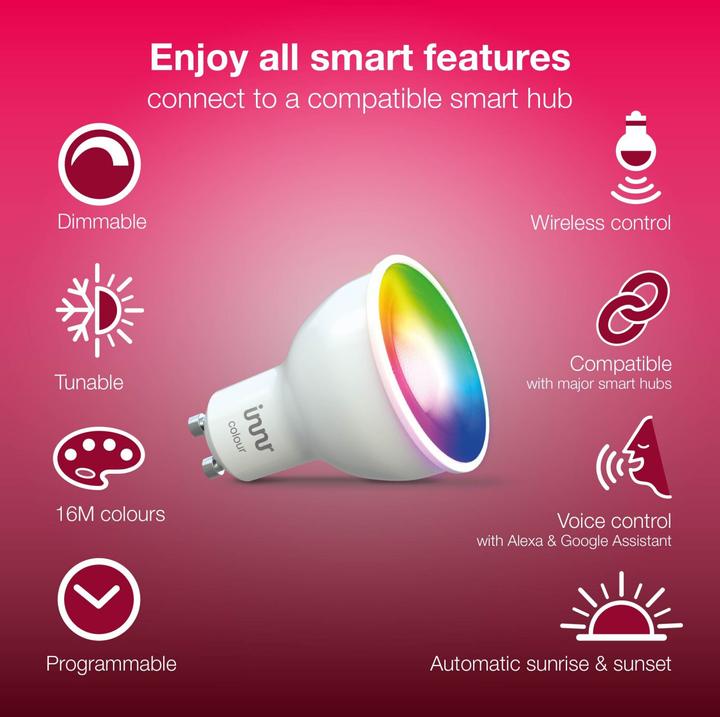 Actual product image Innr Starter Kit Spot SK 230 C-2 color - EU version (GU10, 6 W, 350 lm, 1 x, G)
