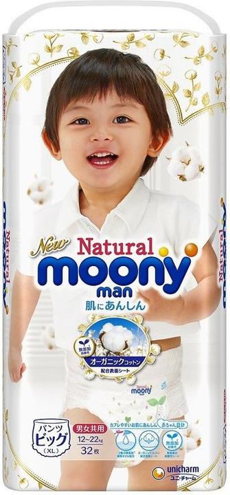 Moony Natural (Size XL, Pack, 32 Piece)