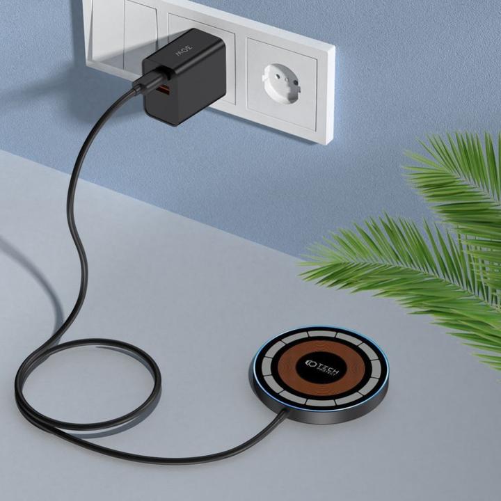 Image du produit Tech-Protect QI15W-A30 Chargeur inductif avec MagSafe et câble USB-C - noir (15 W)
