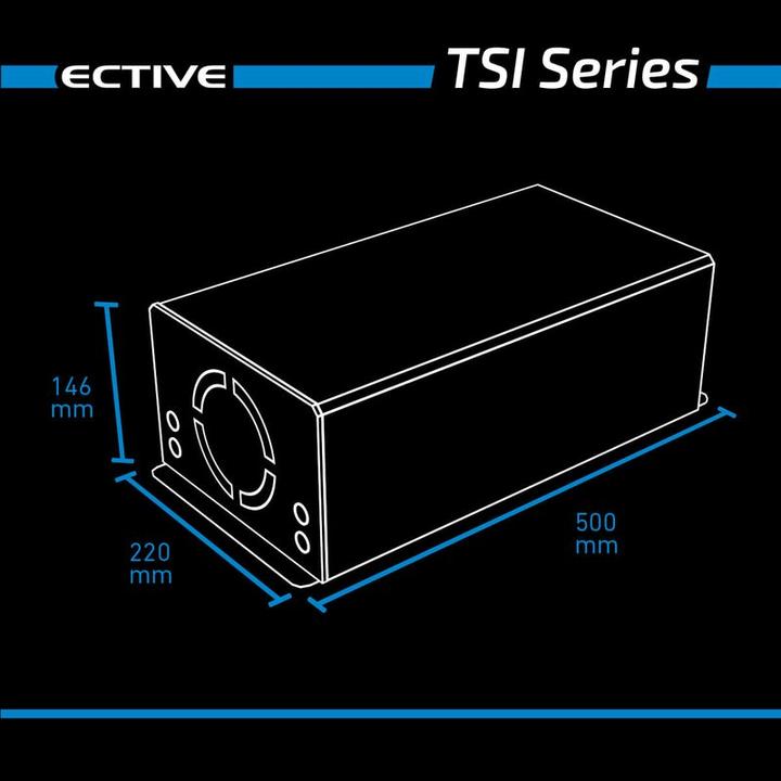 Actual product image Ective TSI302 3000W/12V Sine Wave Inverter with NVS
