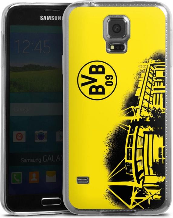 Produktbild DeinDesign Slim Case für Samsung Galaxy S5 Silikon Hülle Ultra Dünn Handyhülle BVB Borussia Dortmund Stadion (Samsung Galaxy S5)