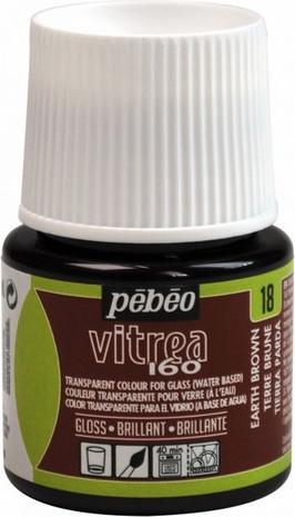 Pebeo Vitrea 160 Glossy Earth Brown (Earth brown, 45 ml)