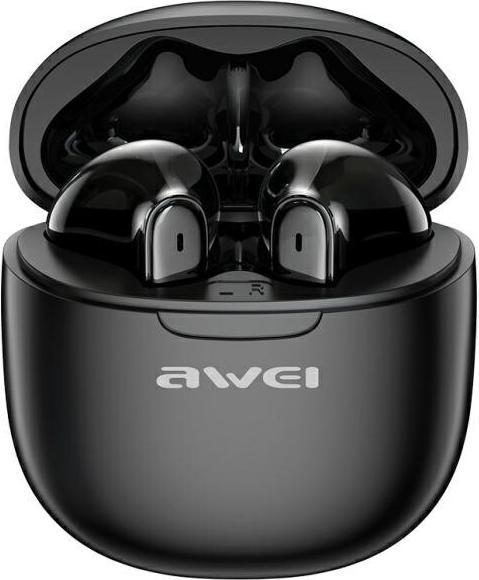 Actual product image Awei słuchawki Bluetooth 5.3 T68 ENC TWS + stacja dokująca czarny/black (Wireless)