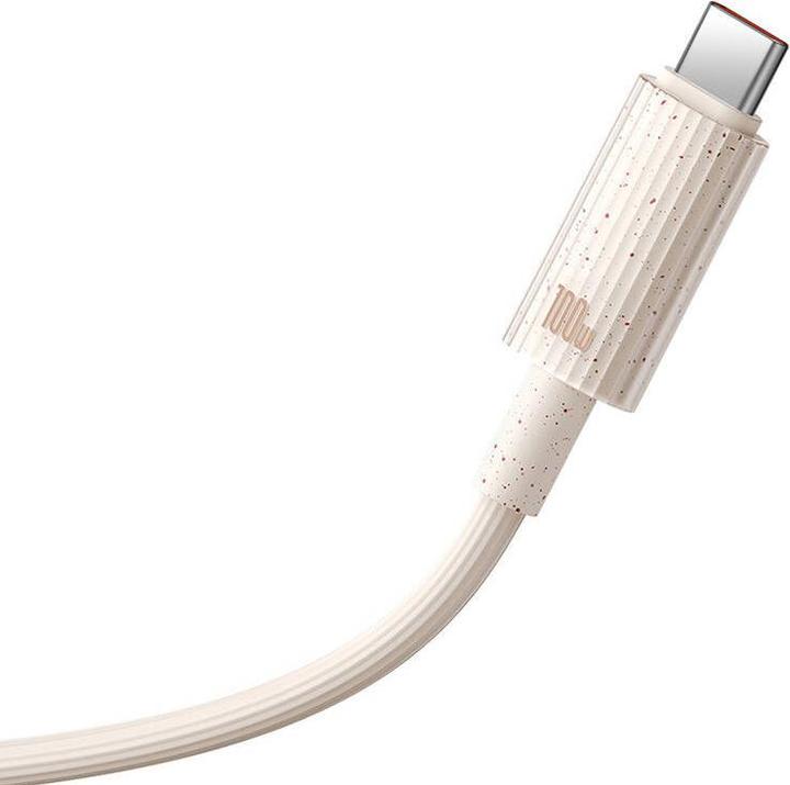 Actual product image Baseus Fast Charging cable USB-C to USB-C Habitat Series 2m 100W (pink) (2 m, USB 3.0, 100 W)
