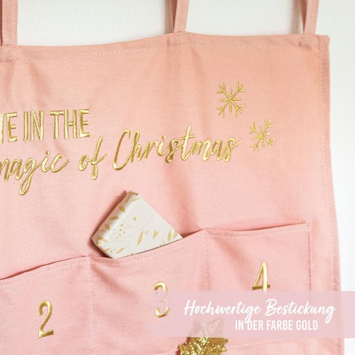 Immagine prodotto Papierdrachen Arazzo calendario dell'Avvento rosa e oro
