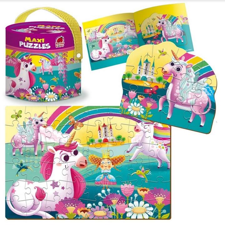 Maxi puzzle in tubo 2in1 "Unicorni" RK1080-03 (48 pezzi)