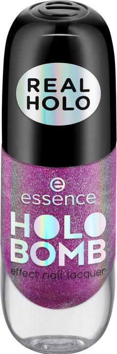 essence Holo Bomb Effect Nail Lacquer 02 Holo Moly (02 Holo Moly, Farblack)