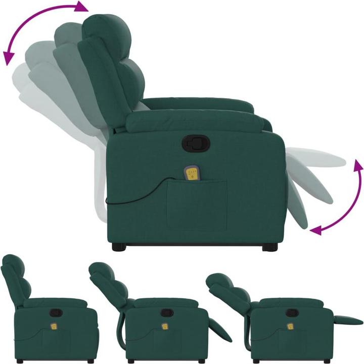 Actual product image VidaXL Massage chair with stand-up aid fabric