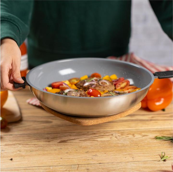 Actual product image Kuhn Rikon Smart & Compact (28 cm, Frying pan, Stainless steel)