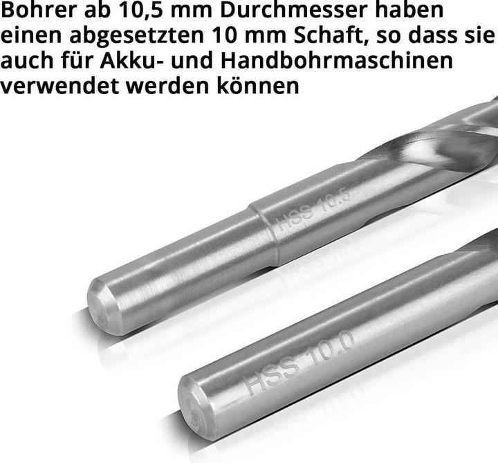 Produktbild Stahlwerk HSS Holz-Spiralbohrer 25er Set 1-13 mm DIN 338 mit geschärften Kanten (1 mm - 13 mm)
