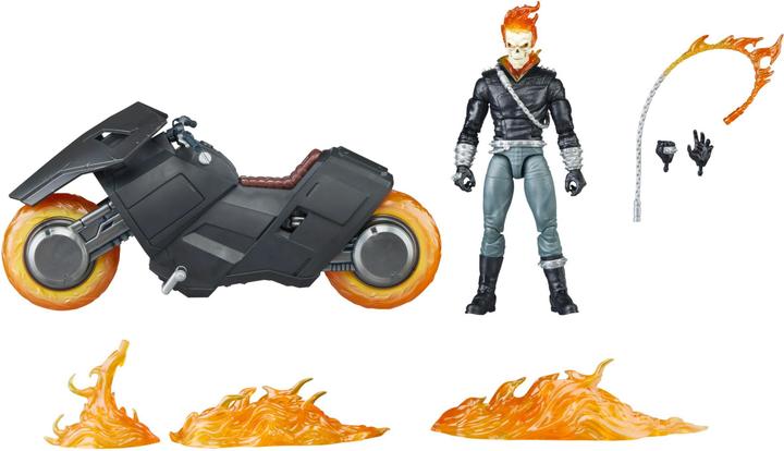 Produktbild Hasbro Marvel 85th Anniversary Marvel Legends Actionfigur mit Fahrzeug Ghost Rider 15 cm