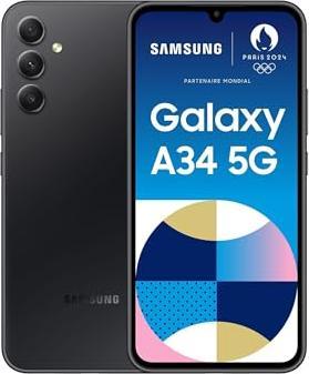 Produktbild Samsung Galaxy A34 5G (256 GB, Awesome Graphite, 6.60", Hybrid Dual SIM, 5G)