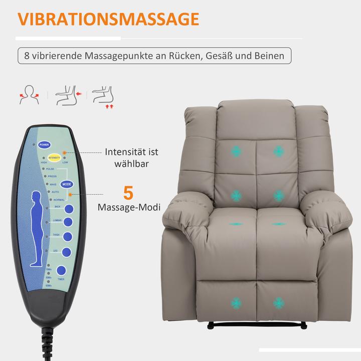 Produktbild Homcom Elektrischer Massagesessel mit Liegefunktion