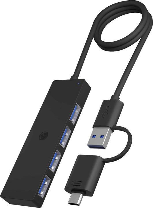Icy Box IB-HUB1424-C3 (USB-A, USB-C, 4 Ports)