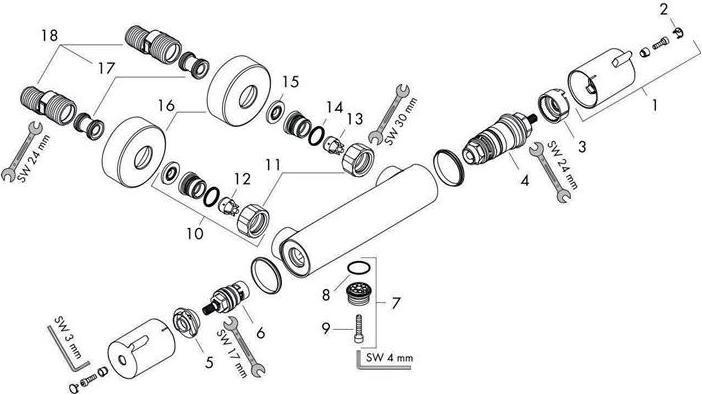 Actual product image hansgrohe Ecostat Chrom