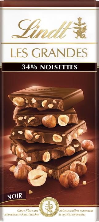 Produktbild Lindt Les Grandes Dunkel Nuss Tafelschokolade (150 g)