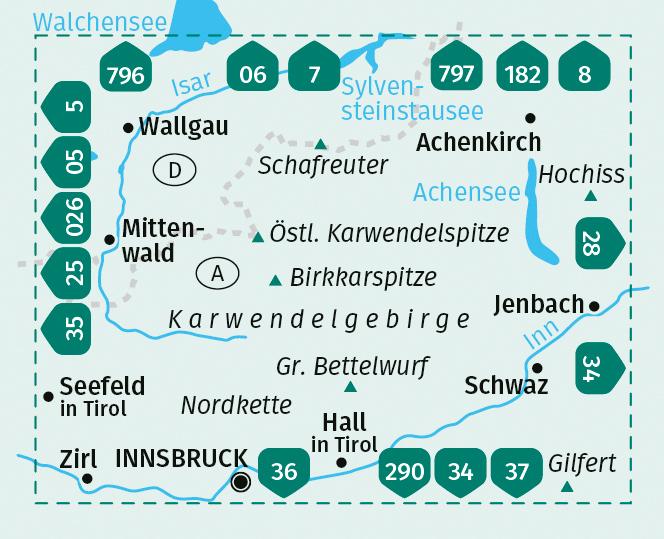 Energie-Label Wanderkarte 26 Karwendelgebirge 1:50.000