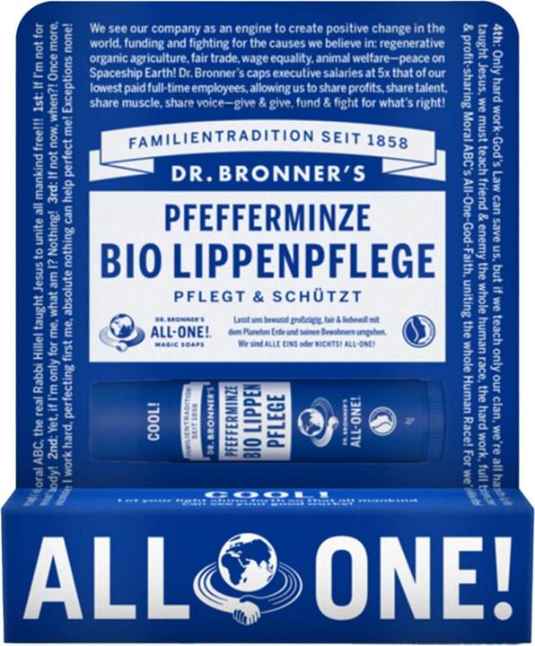 Produktbild Dr. Bronner's Lippenbalsam Pfefferminze (Balsam, 4 ml)