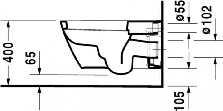 Produktbild Duravit Wand-WC STARCK 2 tief, 375x620mm, SensoWash weiss WG