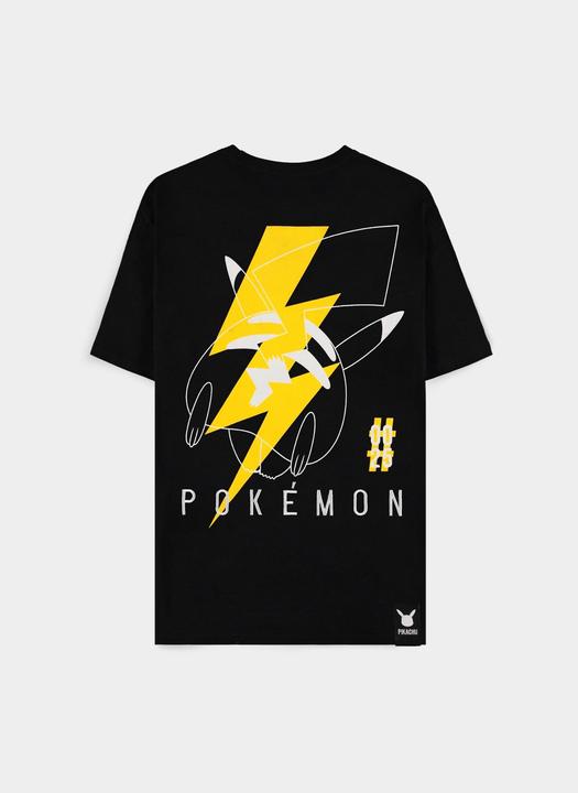 Immagine prodotto Difuzed Maglietta Pokemon nera Pikachu Electrifying Line-art Taglia S (S)