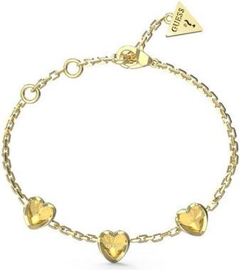 Immagine prodotto Guess Romantic Gold-Plated Bracelet With Hearts Mon Amour Jubb04611jwyg (21 cm)
