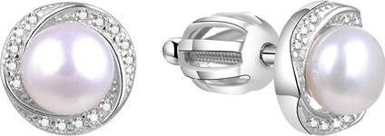 Beneto Silver earrings with real pearl TAGUP1585PS (L)
