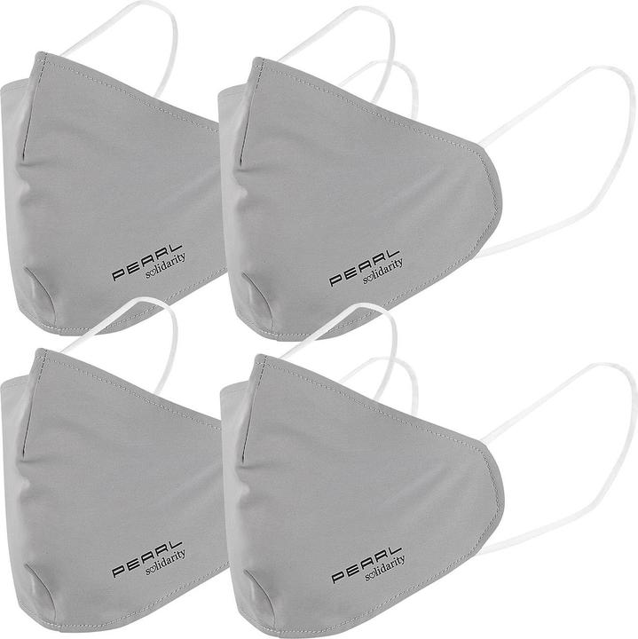 Produktbild Pearl 4er-Set Mund-Nasen-Stoffmasken mit Filter-Textil (4 x)