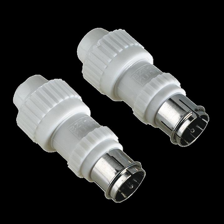 Produktbild Hama F-Stecker für Schnellmontage, steckbar, 2 Stück (Stecker und Verbinder)