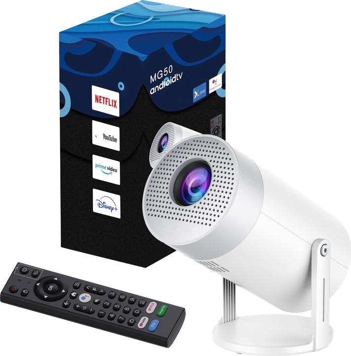 Immagine prodotto PhoneLook Proiettore Multimedia HG50 LED HD per home cinema con screen mirroring (Android 12, WiFi 6) (HD, 300 lm)