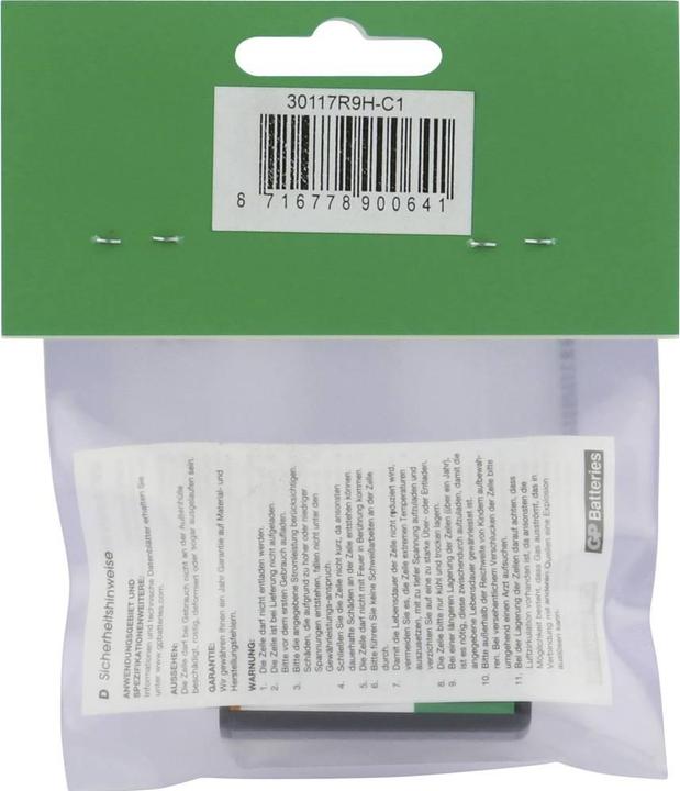 Produktbild GP Batteries 9 V Block-Akku NiMH 6LR61 170 (1 Stk., 9V Block, 170 mAh)