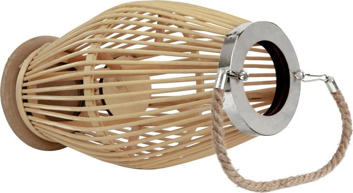 Actual product image Natura Punto Bamboo Lantern with Glass Wind Light (1 x)