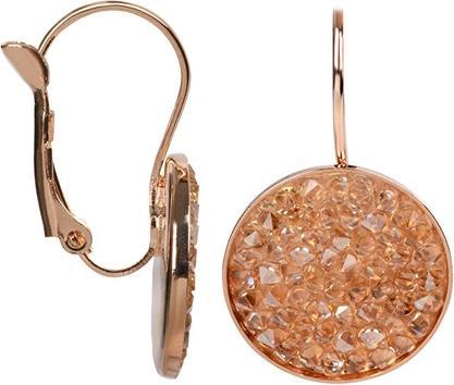Levien Bronze earrings with Rocks Golden Shadow crystals (L)